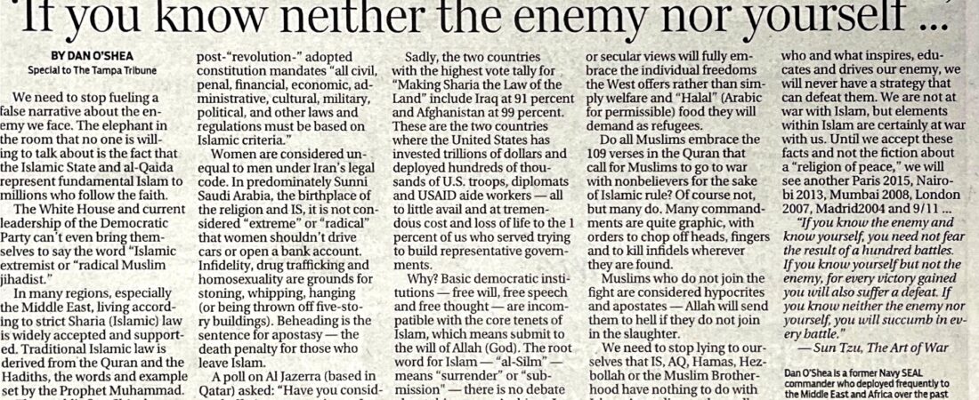 ‘If you know neither the enemy nor yourself …’
